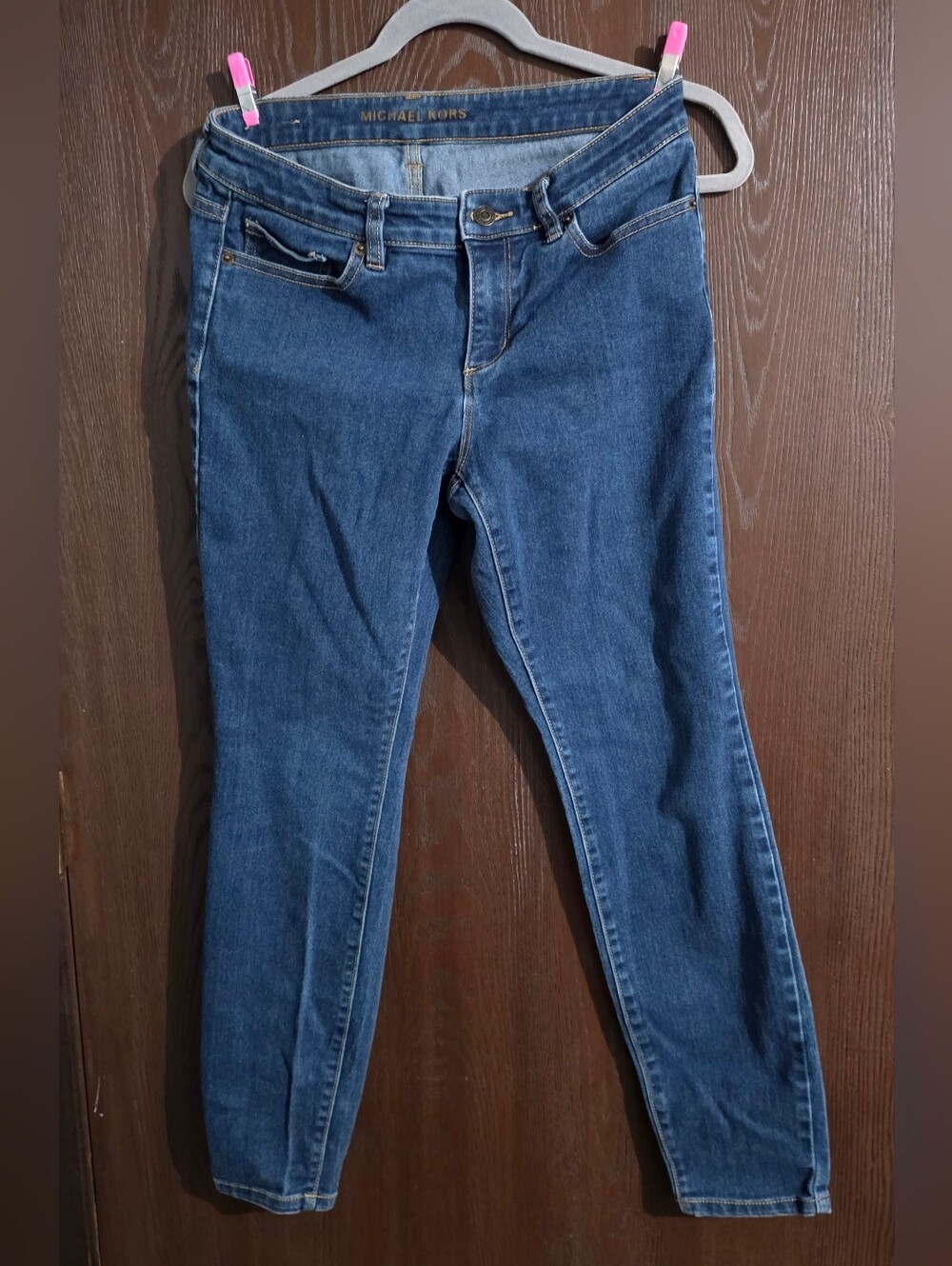Michael Kors Classic Skinny Jeans in Dark Blue Denim